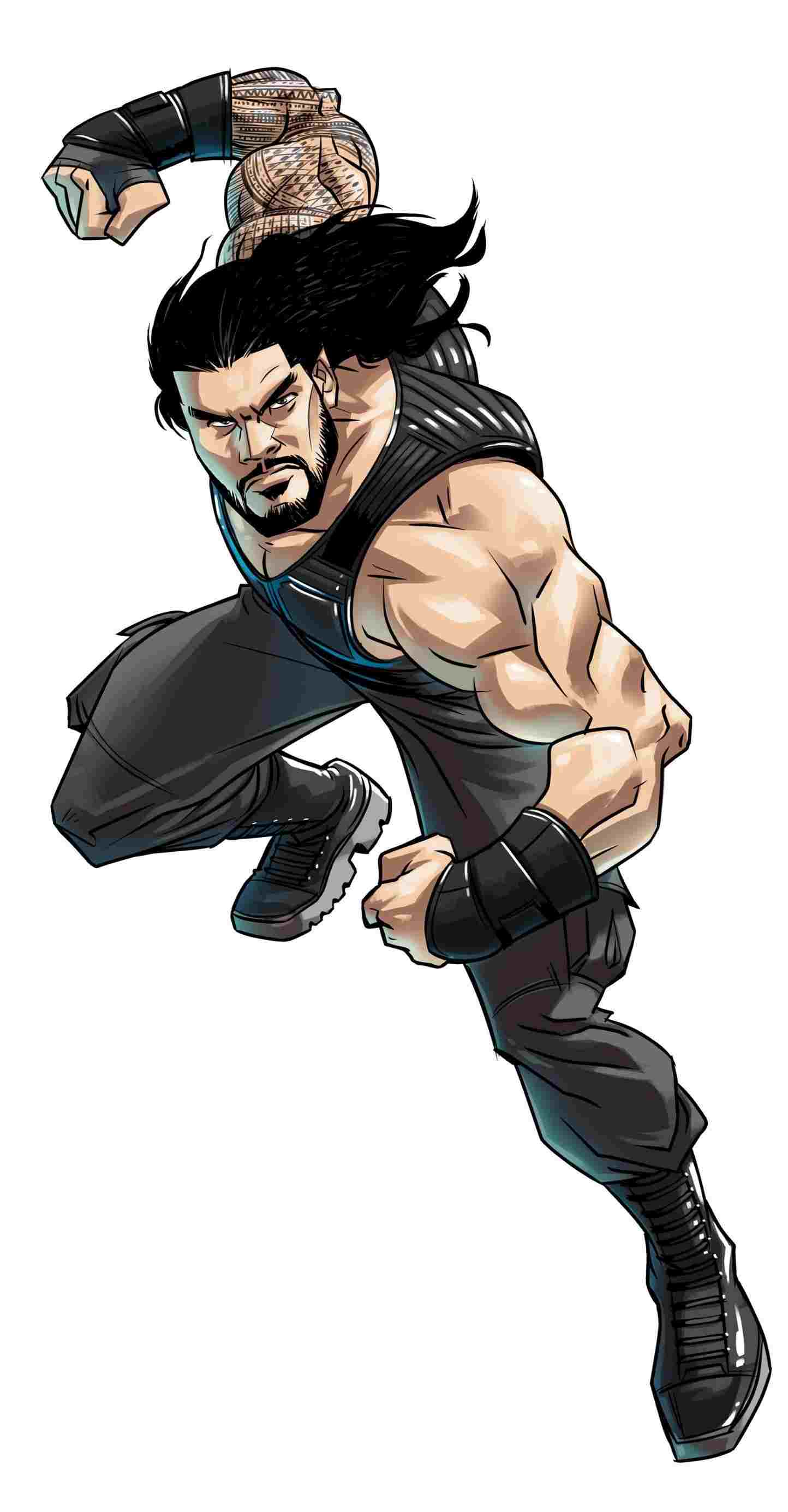 Roman Reigns Cartoon Drawing at PaintingValley.com | Explore collection