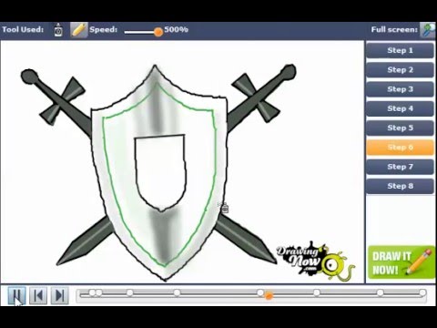 480x360 how to draw a shield - Roman Shield Drawing