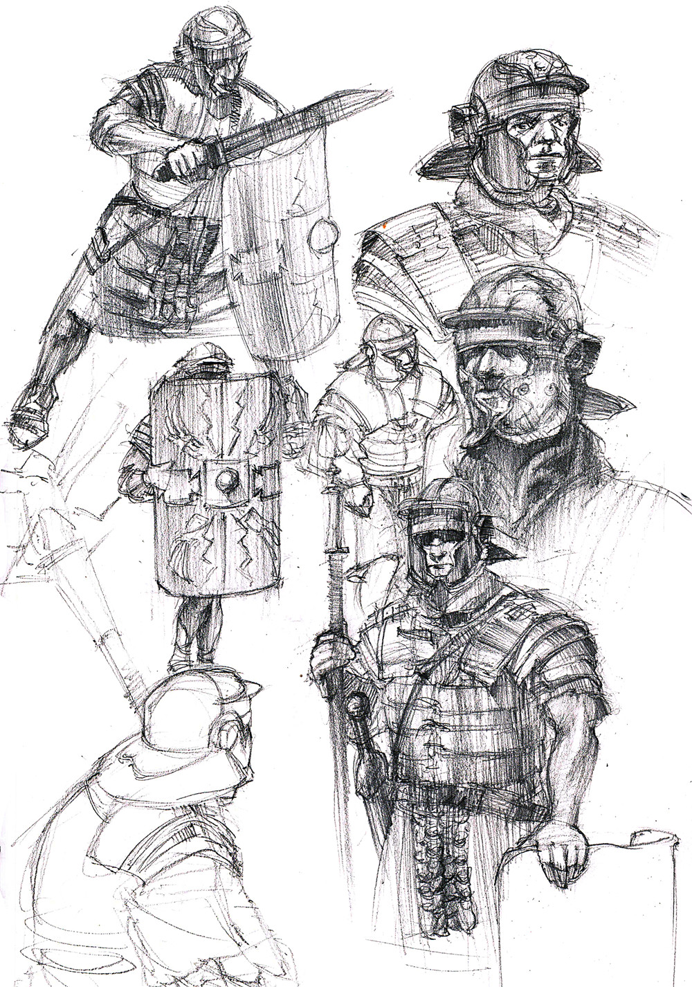1000x1426 Jacek Ogonowski - Roman Soldier Drawing