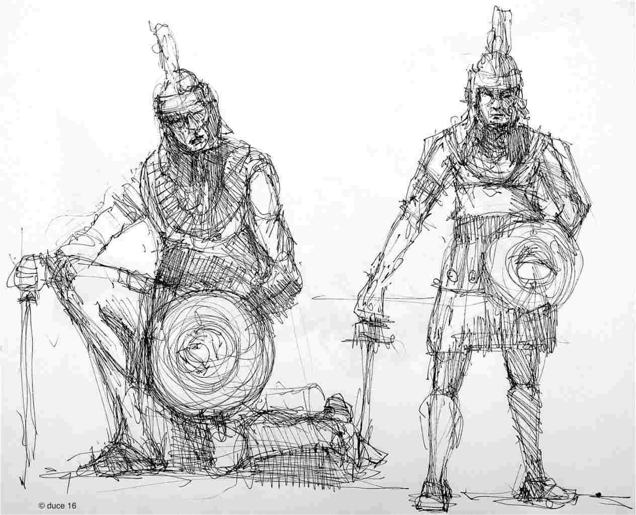 1264x1025 Roman Soldier Sketch - Roman Warrior Drawing