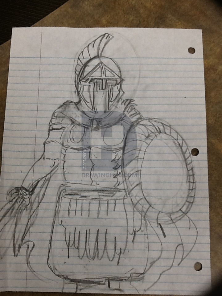 720x960 roman warrior drawing - Roman Warrior Drawing