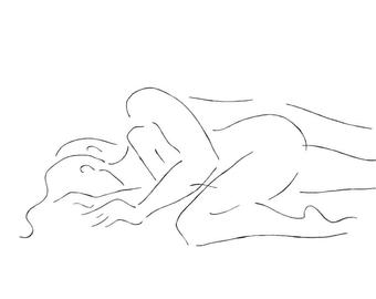 340x270 Embrace Art Print For Bedroom Decor Romantic Couple Drawing Etsy - Romantic Couple Drawing