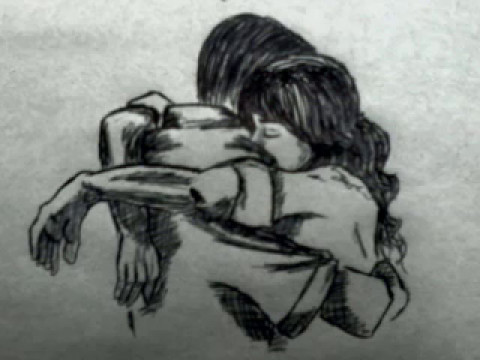 480x360 How To Draw Romantic Couple Sketch Using Ballpen - Romantic Couple Drawing