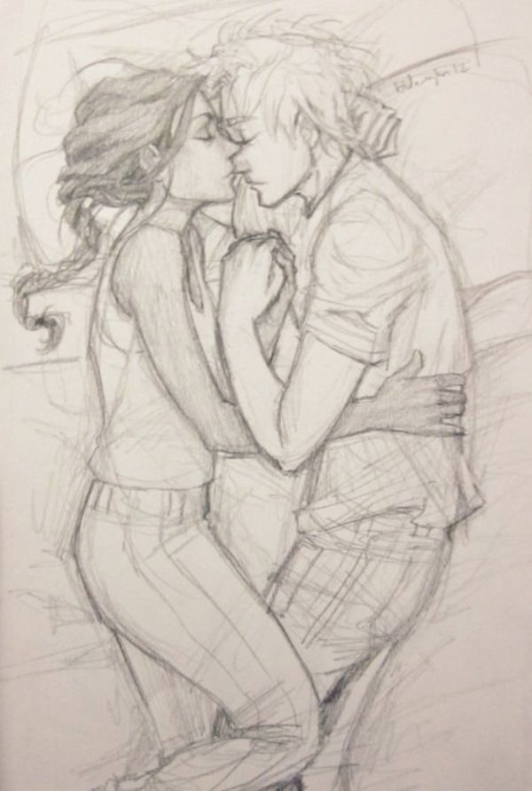 600x891 Romantic Couple Pencil Sketches And Drawings Sketch - Romantic Couple Drawing