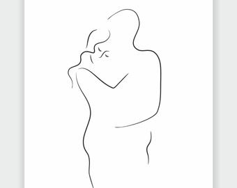 Romantic Couple Drawing Images