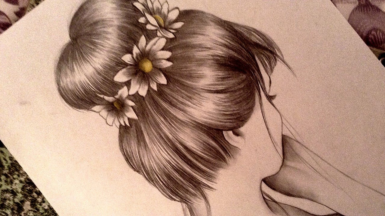 1280x720 Drawing A Romantic Bun - Romantic Drawings