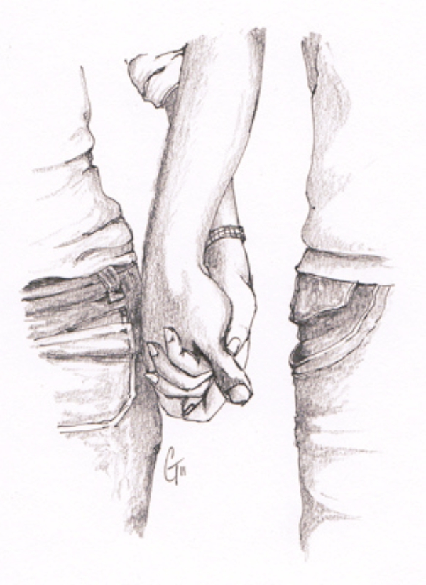 600x824 Romantic Couple Pencil Sketches And Drawings Obsigen - Romantic Kiss Drawing