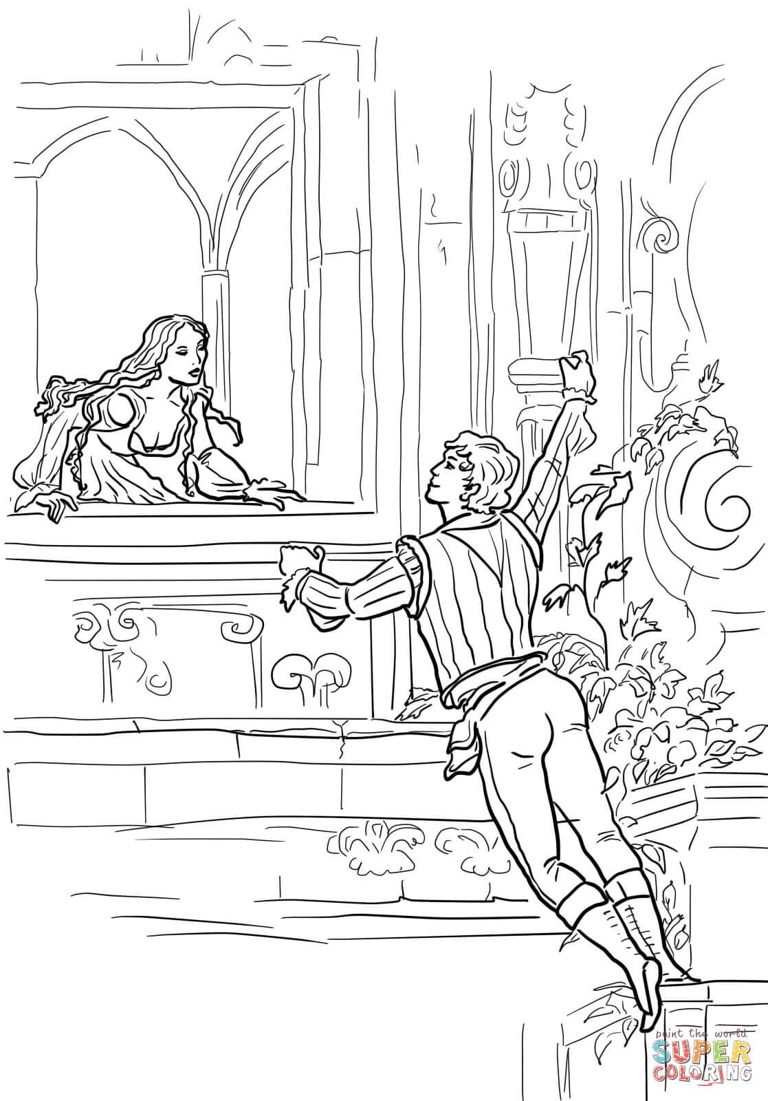 1117x1600 romeo and juliet balcony scene super coloring summer - Romeo And Juliet Balcony Drawing