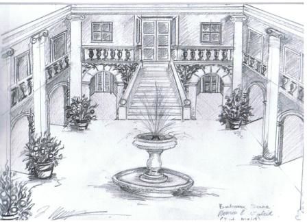 448x324 set design romeo and juliet balcony scene drawing - Romeo And Juliet Balcony Drawing