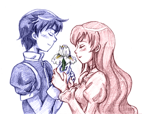 500x401 Romeo And Juliet Anime Uploaded - Romeo And Juliet Cartoon Drawing