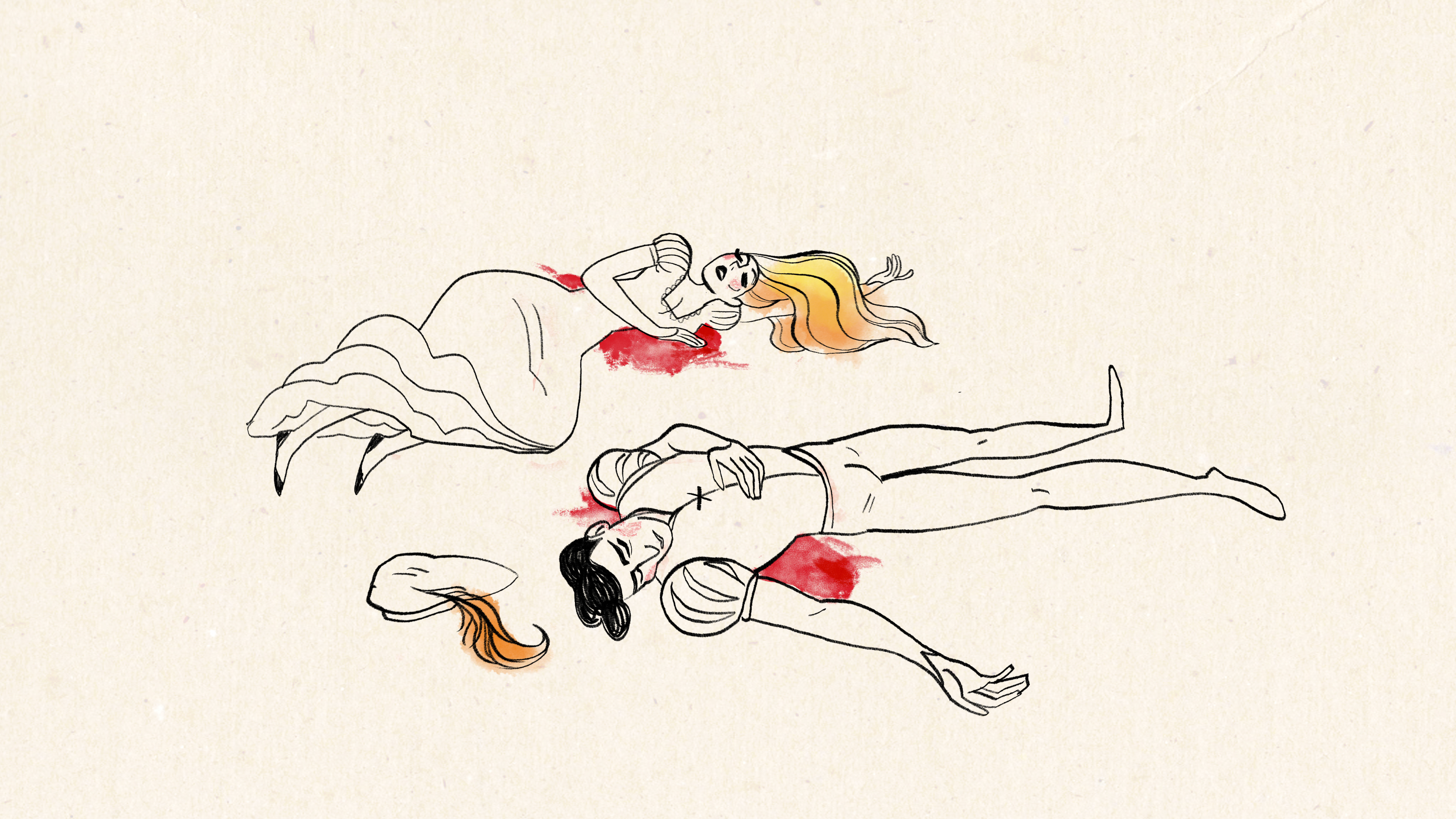 3840x2160 Marika Cowan - Romeo And Juliet Cartoon Drawing