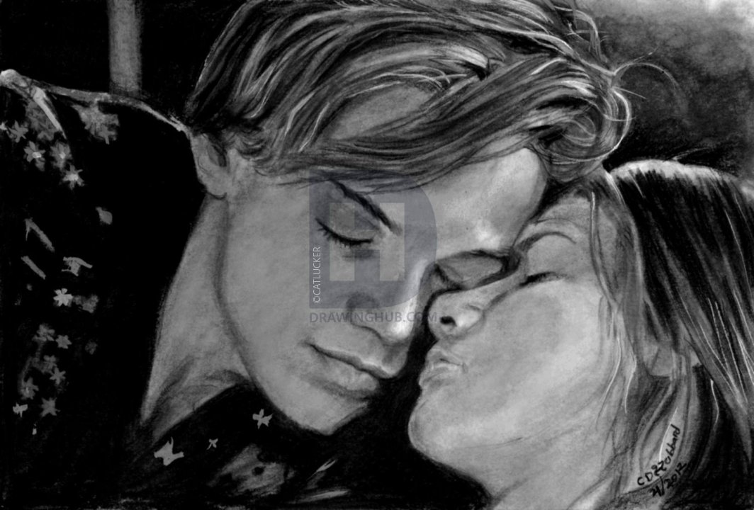 1064x720 How To Draw Romeo And Juliet, Step - Romeo And Juliet Drawing