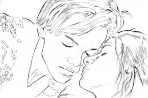 302x201 How To Draw Romeo And Juliet, Step - Romeo And Juliet Drawing