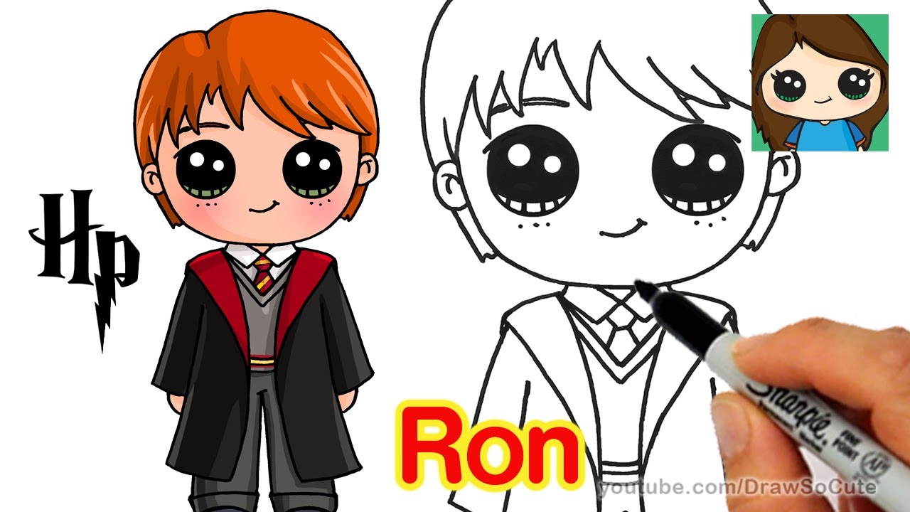 1280x720 How To Draw Ron Weasley Easy Harry Potter - Ron Weasley Drawing