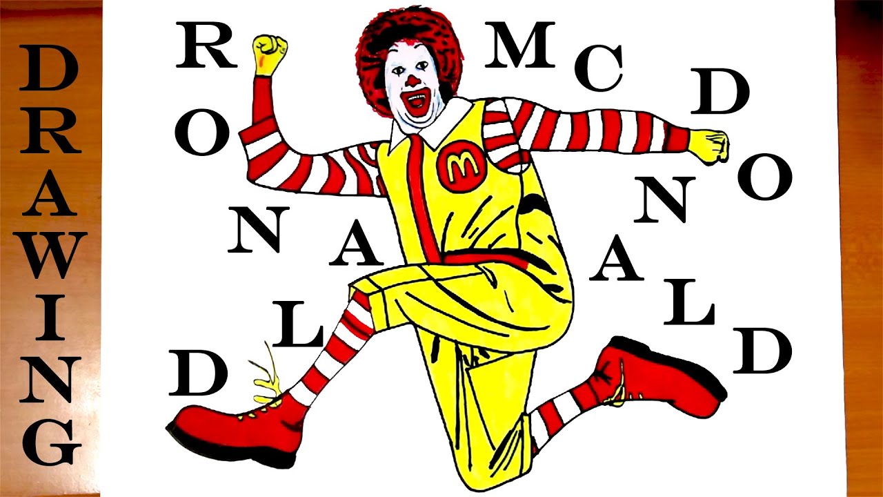 1280x720 How To Draw A Clown Easy For Kids - Ronald Mcdonald Drawing
