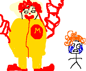 300x250 Fat Ronald Mcdonald Dancing For Little Kid Drawing - Ronald Mcdonald Drawing