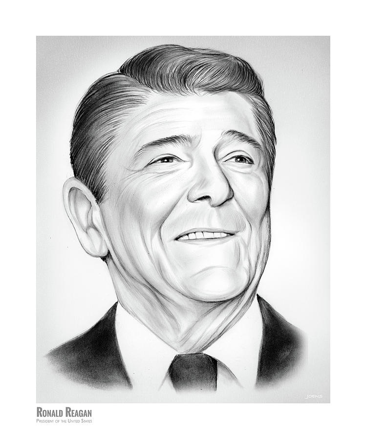 749x900 President Ronald Reagan Drawing - Ronald Reagan Drawing