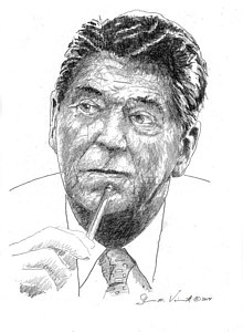 Ronald Reagan Drawing at PaintingValley.com | Explore collection of ...