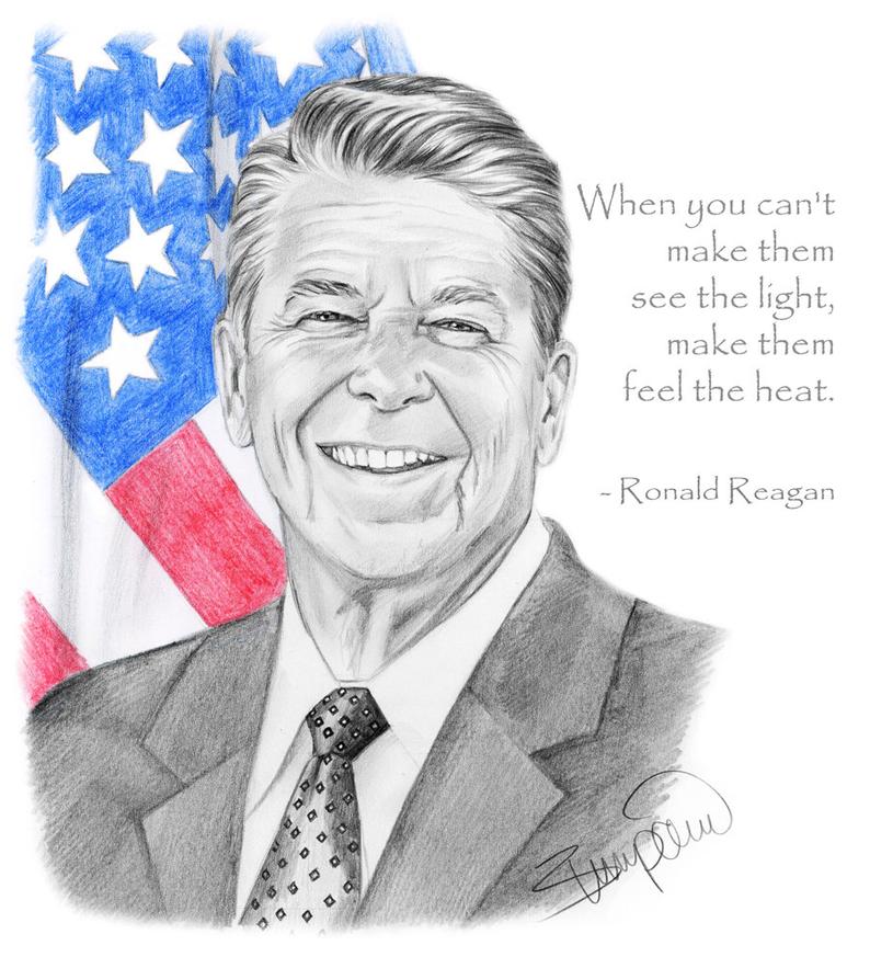 794x873 Ronald Reagan Pencil Portrait Etsy - Ronald Reagan Drawing