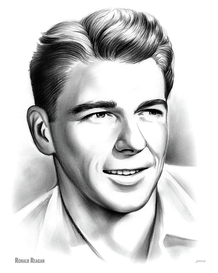 719x900 Young Reagan Drawing - Ronald Reagan Drawing
