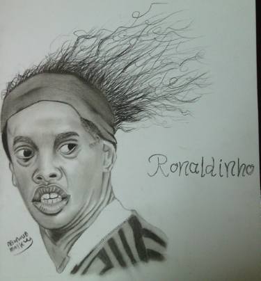 375x404 Ronaldinho Drawing - Ronaldinho Drawing