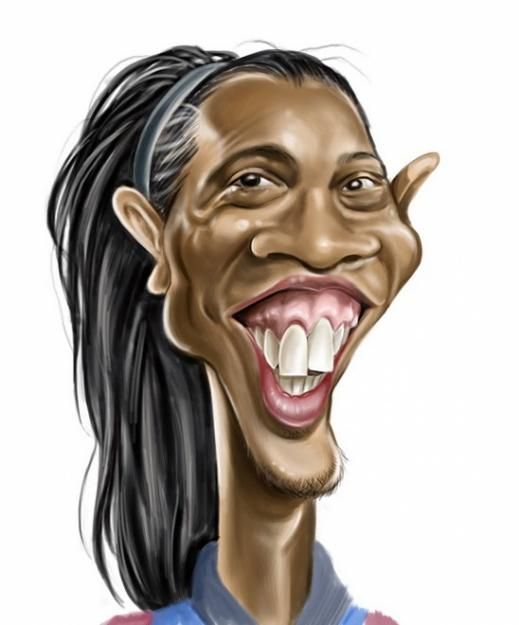 519x625 Ronaldo De Assis Moreira, Commonly Known As Ronaldinho - Ronaldinho Drawing