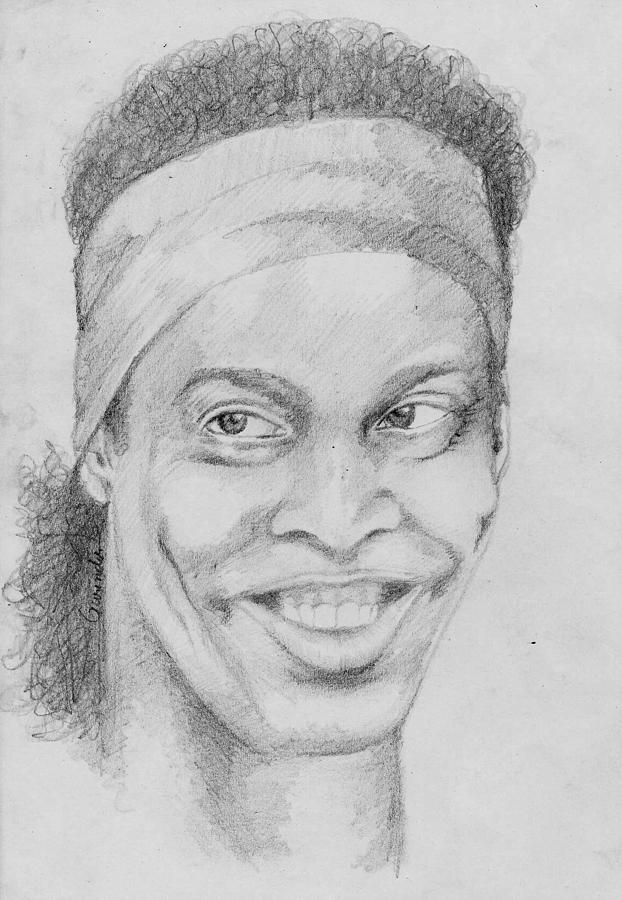 622x900 Football Star Ronaldinho Drawing - Ronaldinho Drawing
