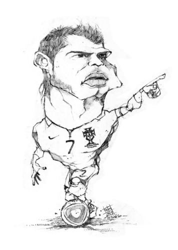 356x500 cristiano ronaldo - Ronaldo Cartoon Drawing
