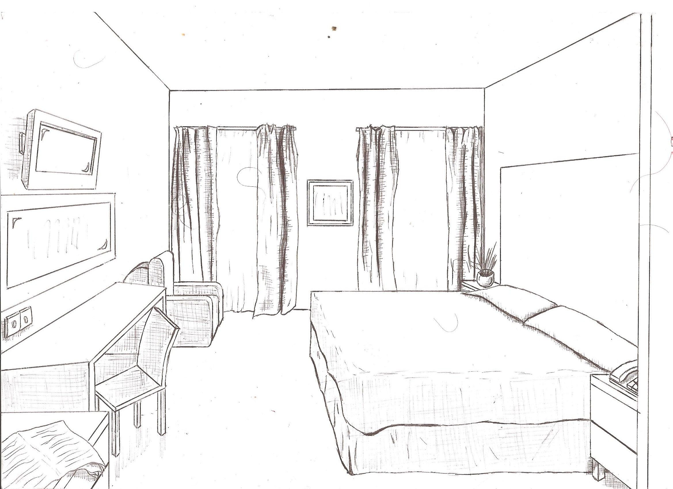 2338x1700 Point Of View Room In Drawing Drawings From Floor Plans - Room Drawing