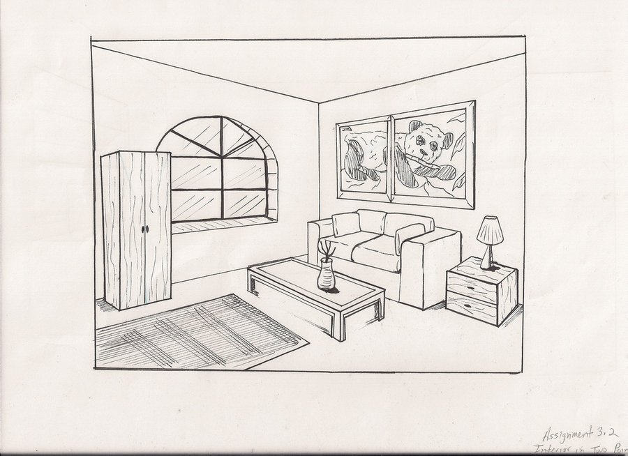 900x654 Living Room Drawing - Room Drawing