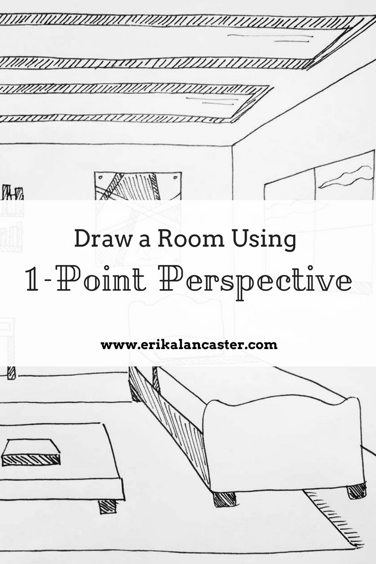 735x1102 Drawing A Room Using One Point Perspective - Room Line Drawing