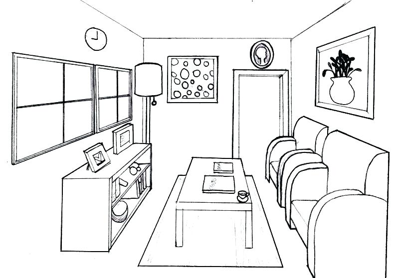 800x558 Step - Room Perspective Drawing