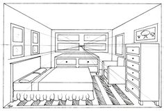 236x160 room in perspective single point perspective room - Room Perspective Drawing