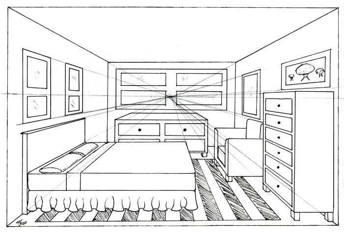 700x475 Com Art Favourites - Room Perspective Drawing