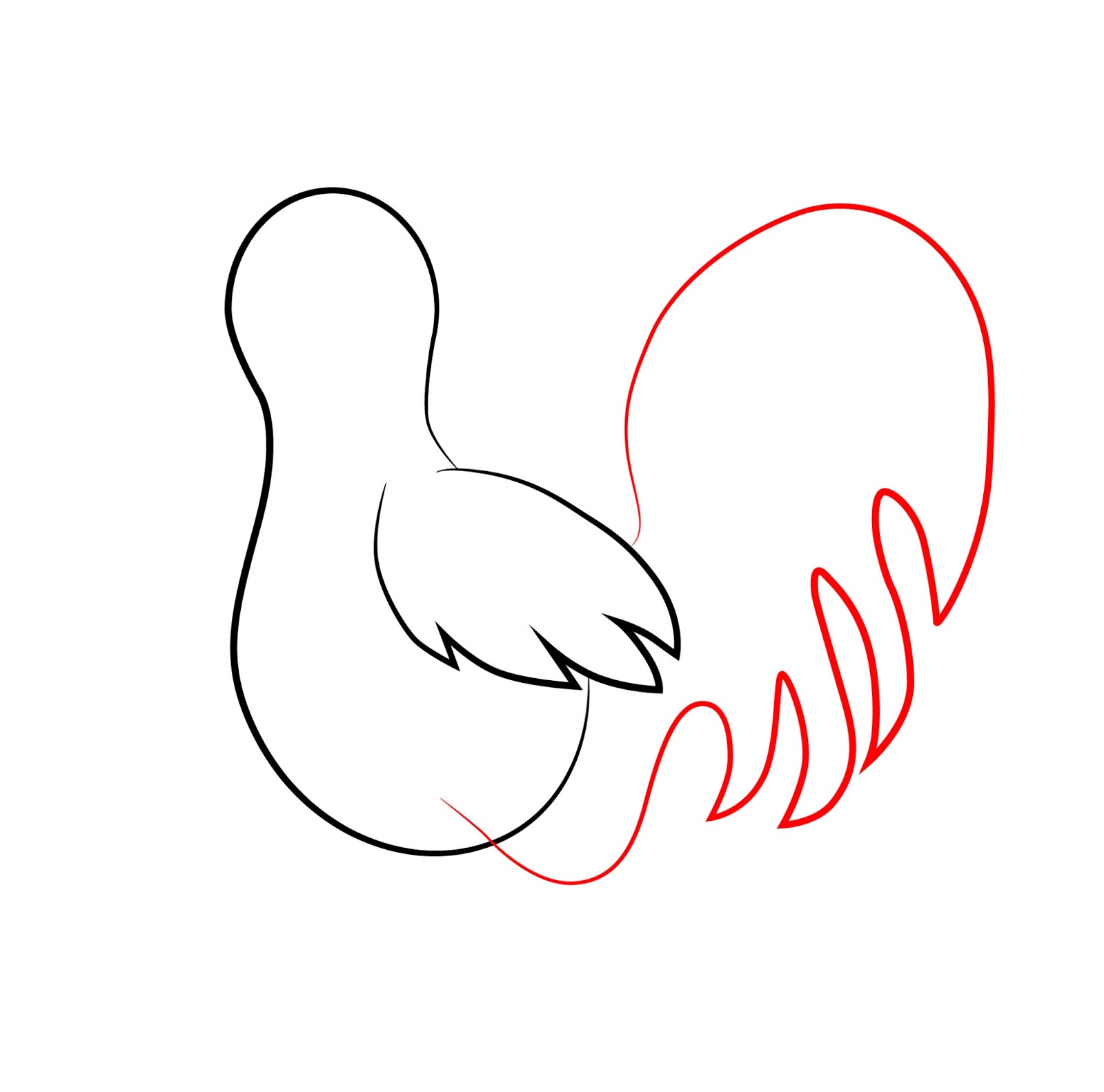 1600x1583 how to draw a cartoon rooster - Rooster Cartoon Drawing