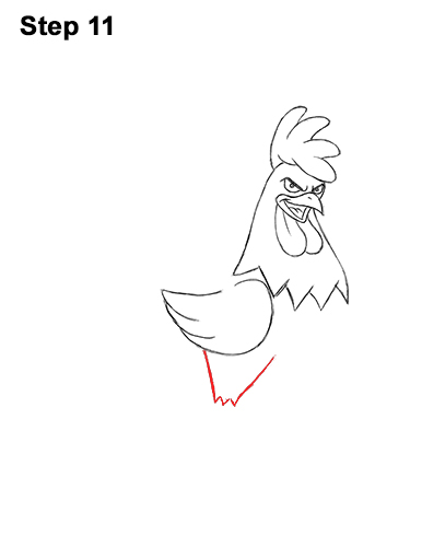 386x500 how to draw a rooster - Rooster Cartoon Drawing