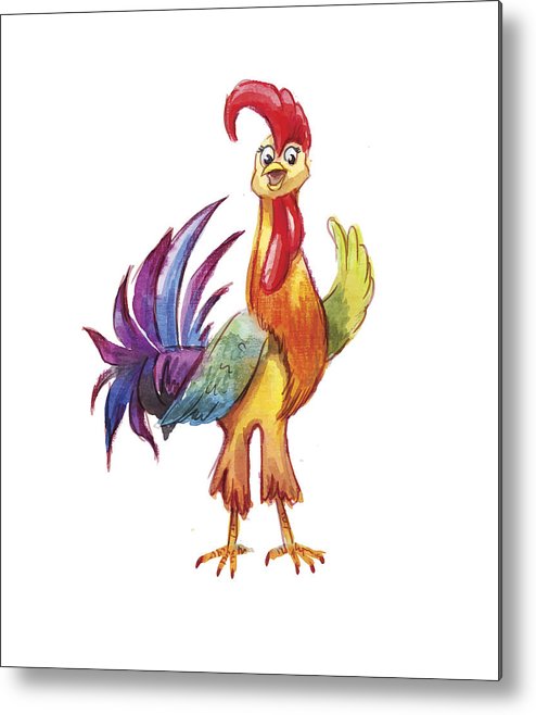 494x658 vector cartoon rooster, drawing - Rooster Cartoon Drawing