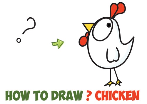 500x354 Chicken Cartoon Drawing - Rooster Cartoon Drawing