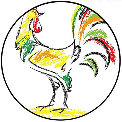 425x425 short plush round carpet rooster chicken tail farm - Rooster Chicken Drawing