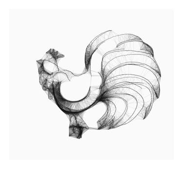 375x347 Rooster Drawing - Rooster Drawing