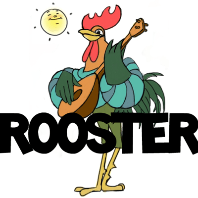 400x400 How To Draw Cartoon Roosters With Easy Step - Rooster Drawing Easy