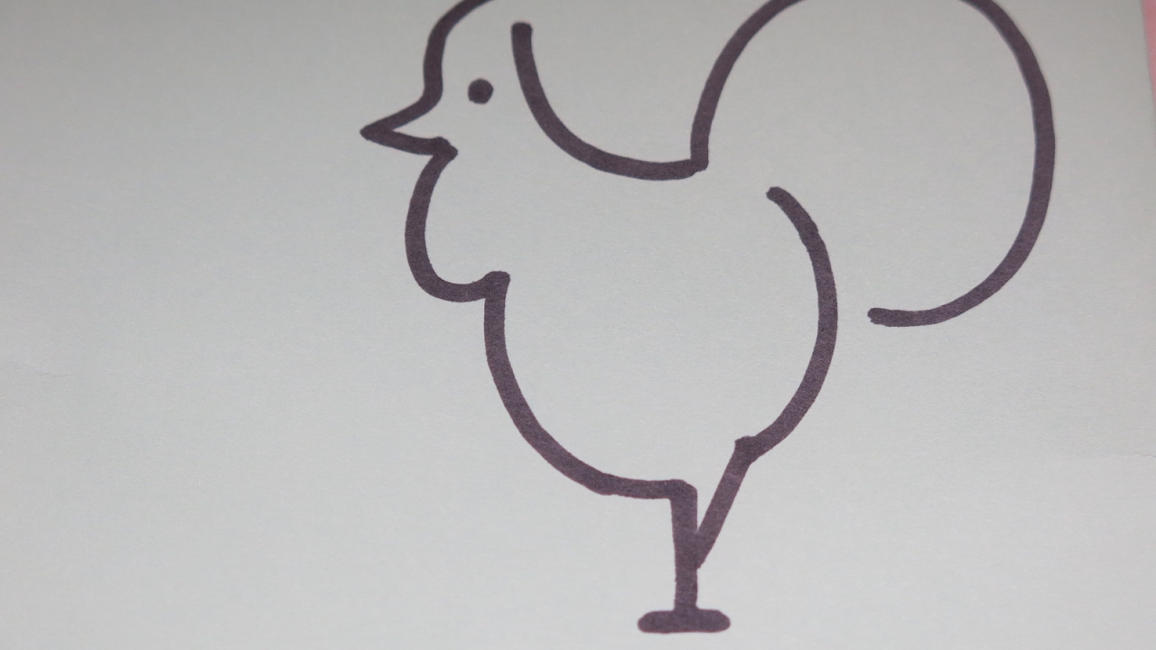 1280x720 How To Draw A Rooster Simple Drawing Tutorial For Kids - Rooster Drawing Easy