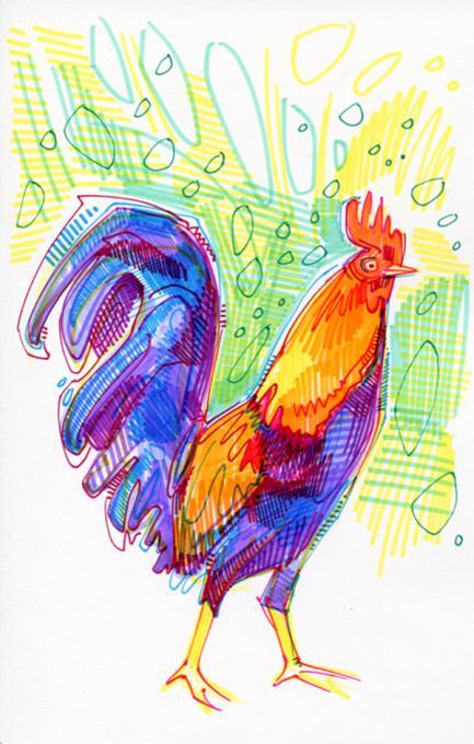 433x680 Rooster Drawing Nature Drawings Pictures Drawings Ideas - Rooster Drawing Easy