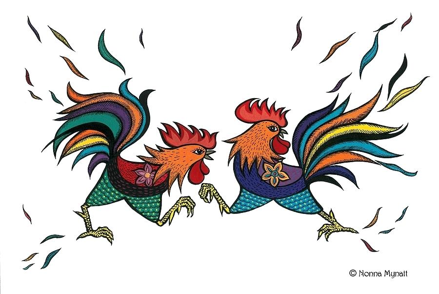 900x602 Fighting Rooster Paintings For Sale Drawings Of Manpdf - Rooster Drawings Images