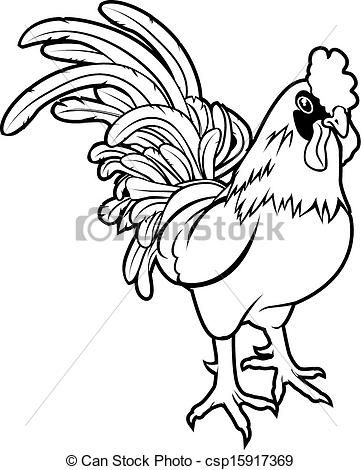 361x470 Imgs For Gt Fighting Rooster Line Drawing Farm Animal Art - Rooster Line Drawing