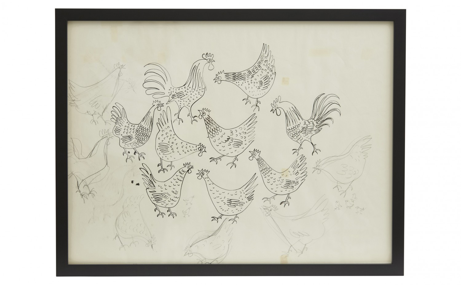 1500x926 Vintage Rooster Drawing Jayson Home - Rooster Line Drawing