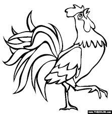 222x227 Rooster Drawings Outline - Rooster Outline Drawing