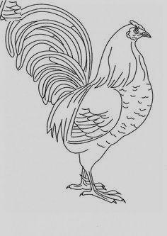 236x333 Clip Art Rooster Drawings Outline - Rooster Outline Drawing