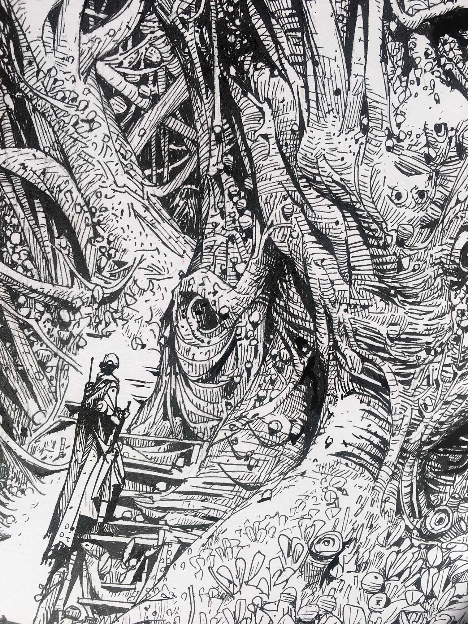 1512x2016 ruins roots - Roots Drawing