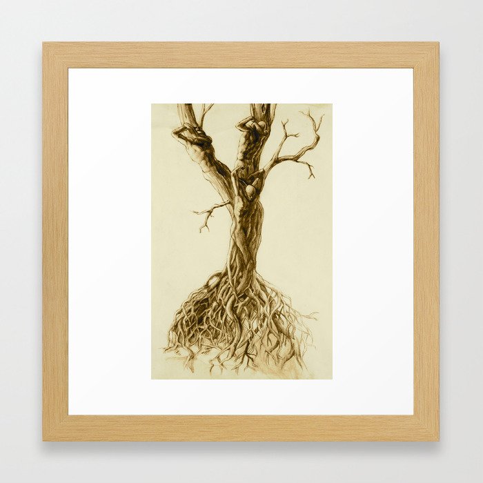 700x700 tree people figure stretching waking in the sun twisted roots - Roots Drawing